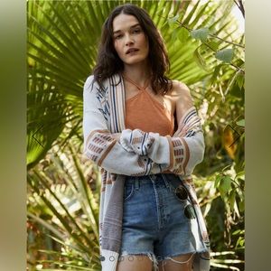 Splendid NWOT Geometric Print Cardigan Missing only belt